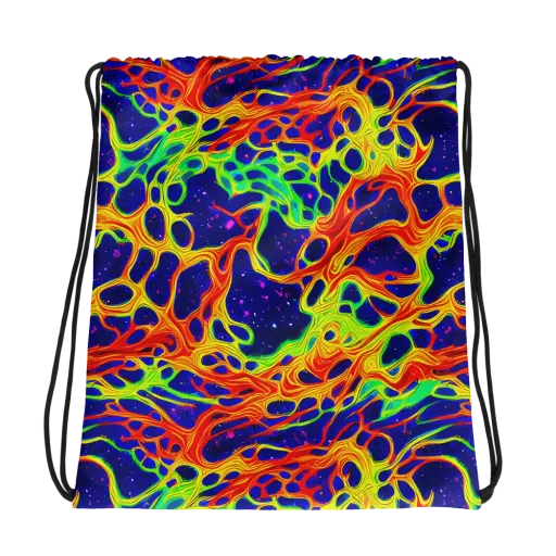 Radiant Organism on a Drawstring Bag