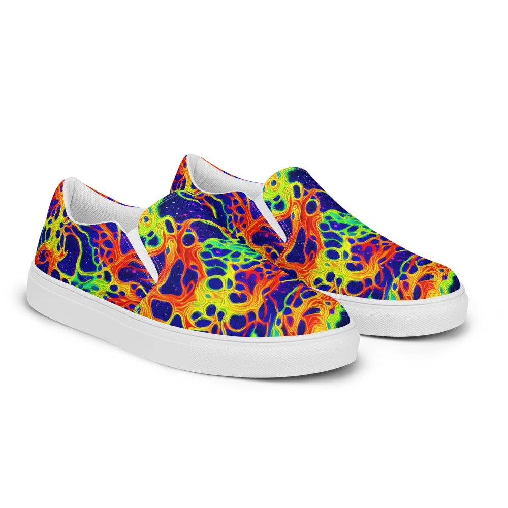 Radiant Organism on Women's Slip-On Canvas Shoes — Right Front