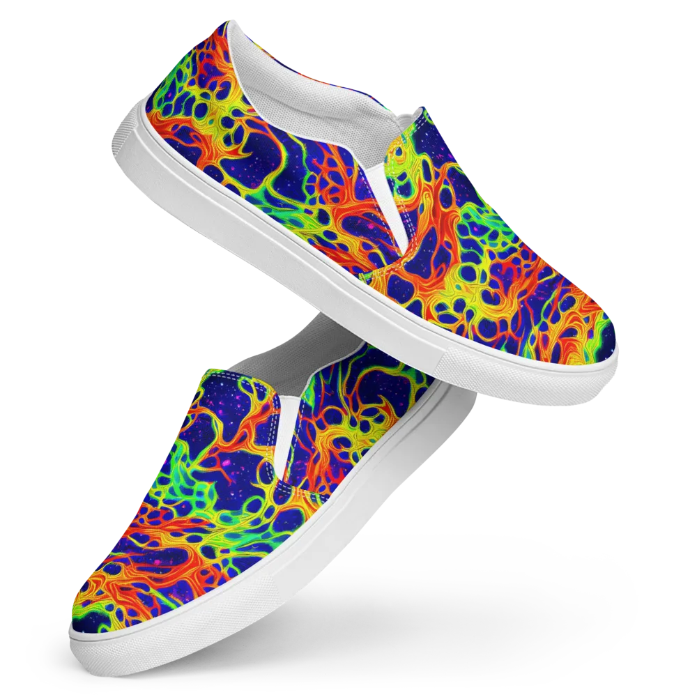 Radiant Organism on Women's Slip-On Canvas Shoes — Front