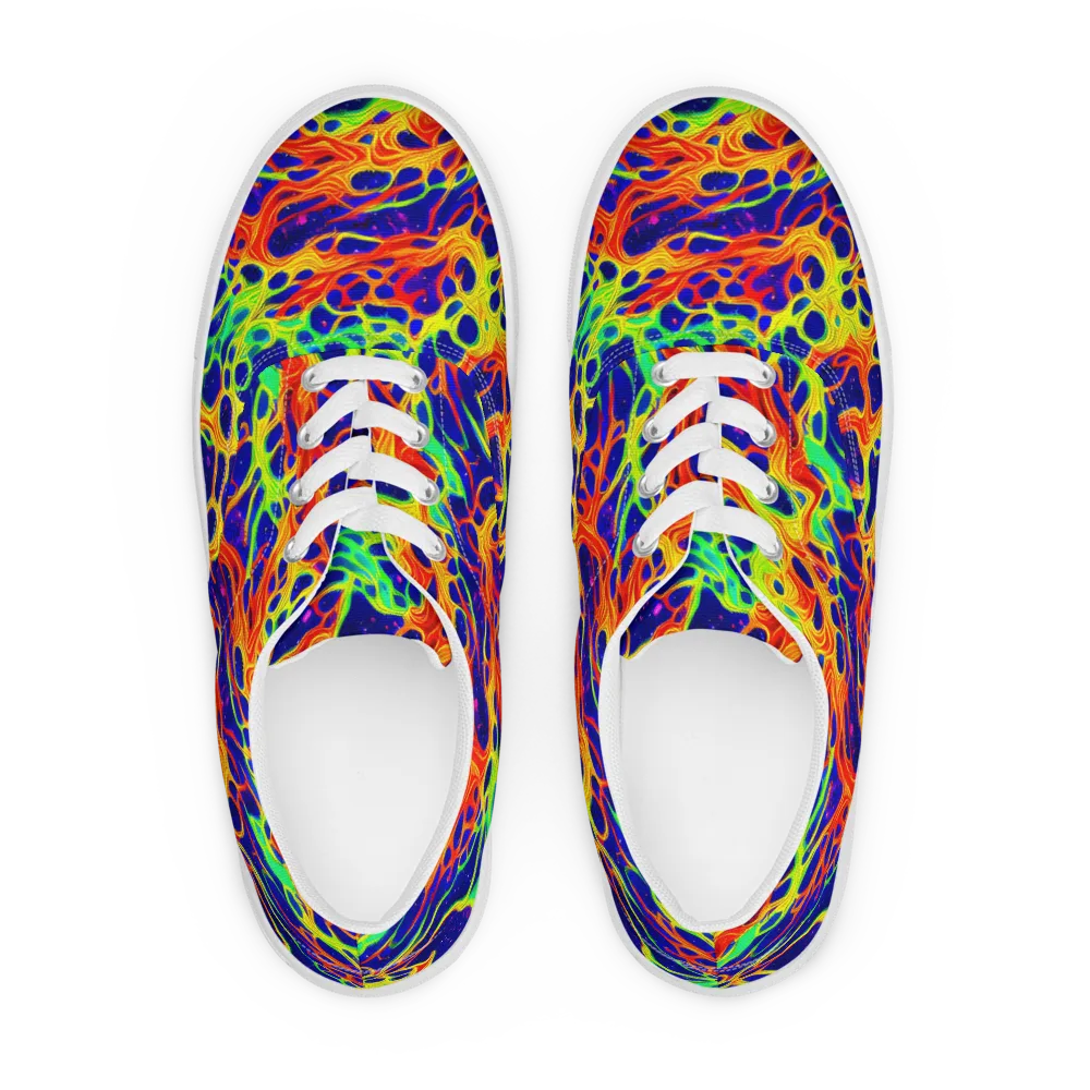 Radiant Organism on Men's Lace-Up Canvas Shoes — Front