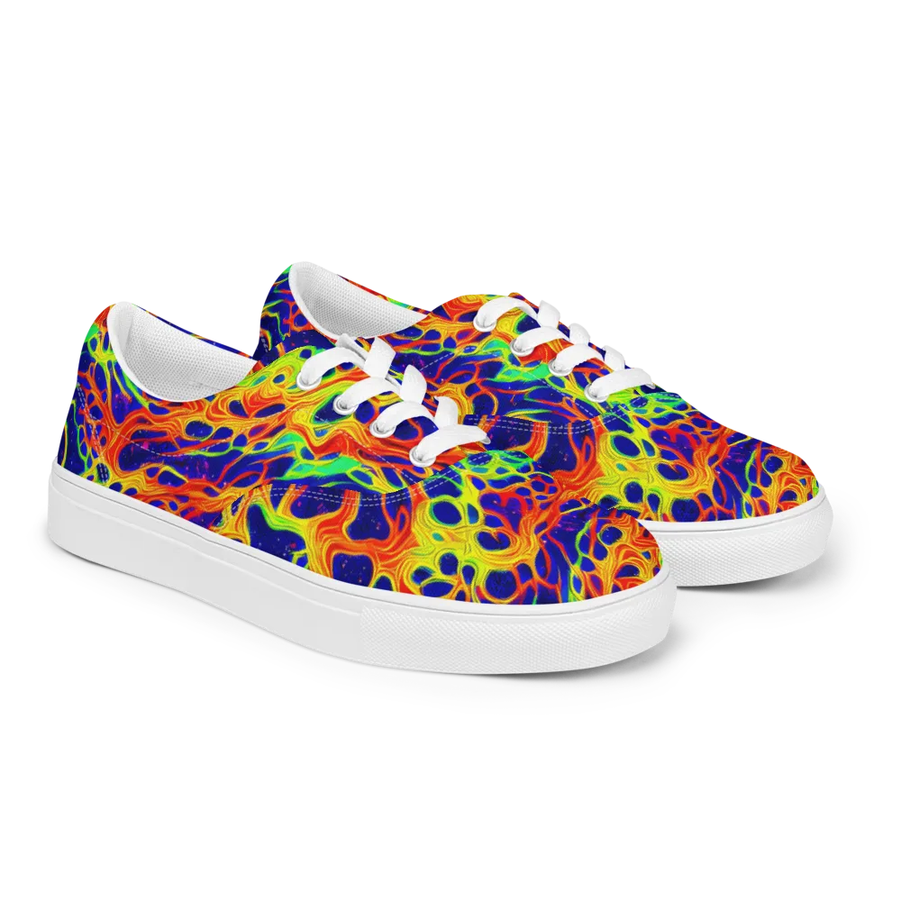 Radiant Organism on Men's Lace-Up Canvas Shoes — Right Front