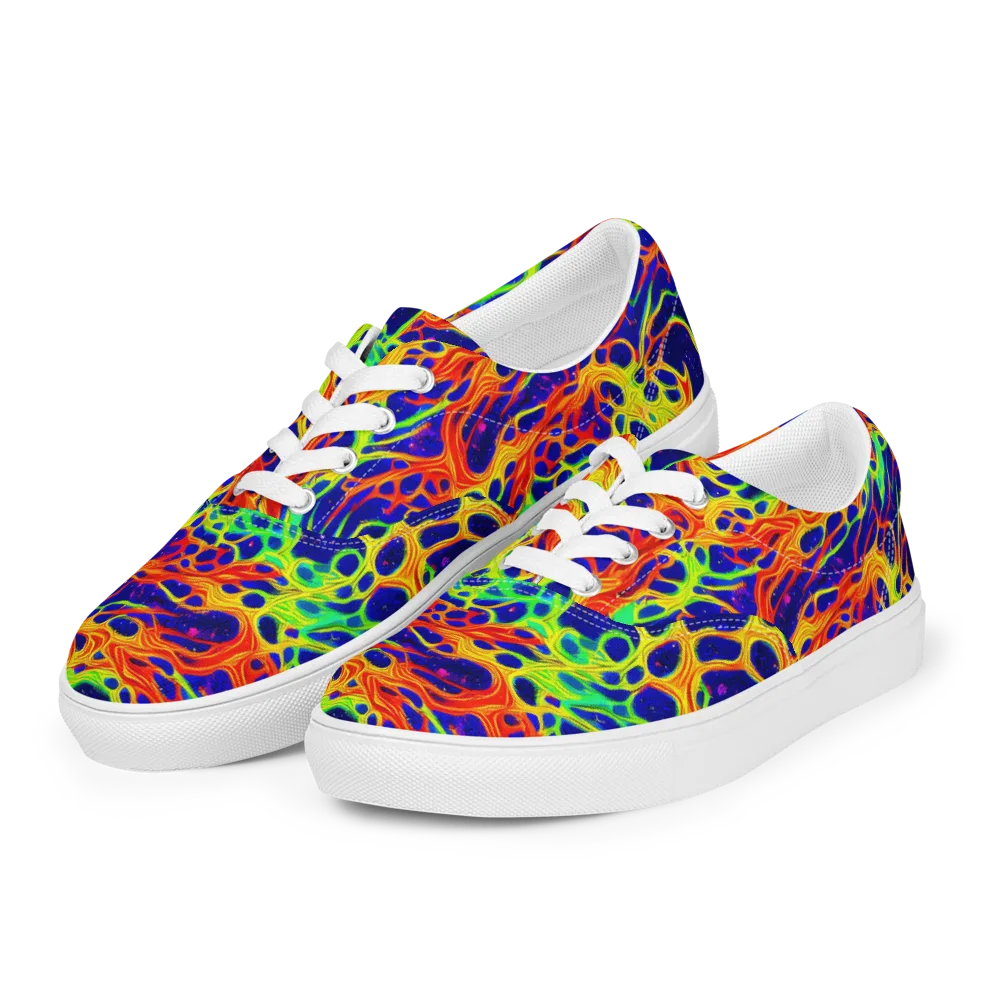 Radiant Organism on Men's Lace-Up Canvas Shoes — Left Front