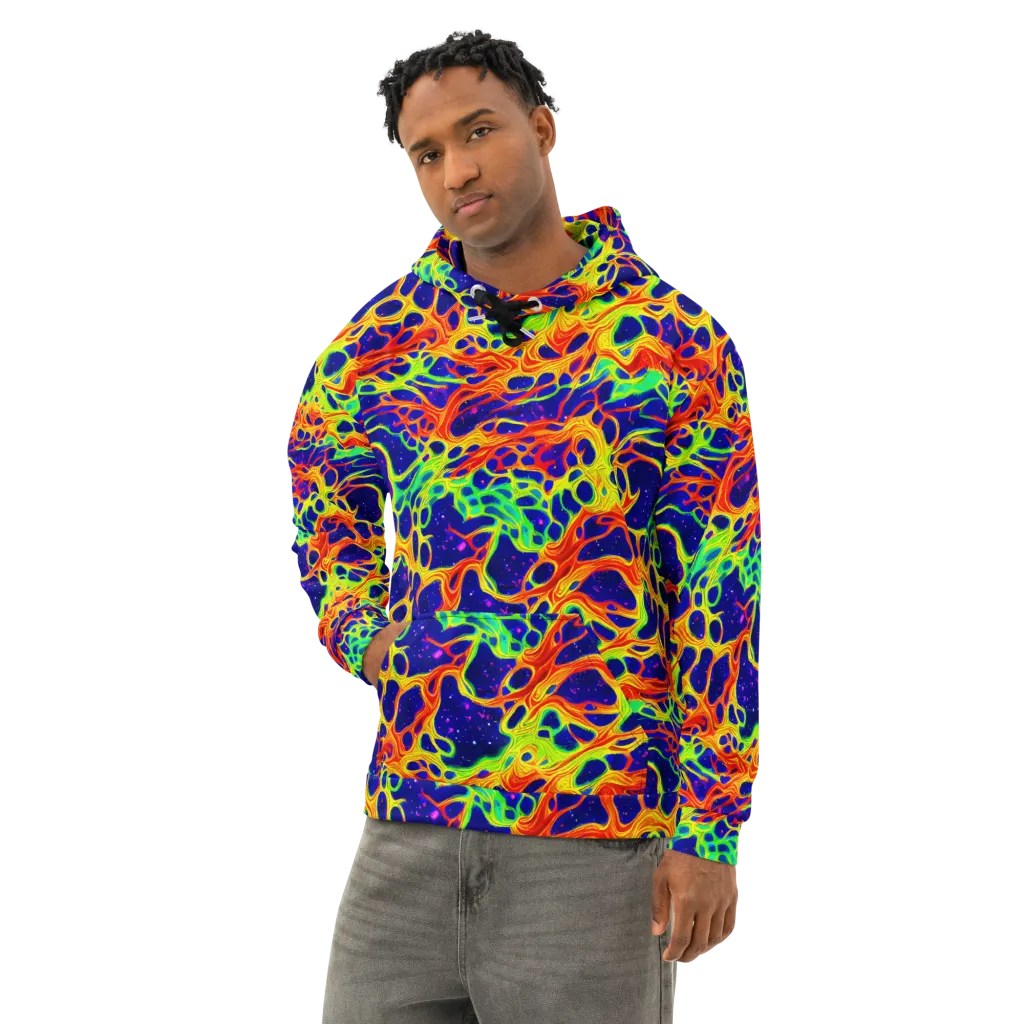 Radiant Organism on Cotton Hoodie — Left Front