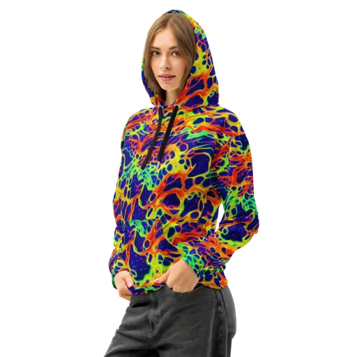 Radiant Organism on a Cotton Hoodie