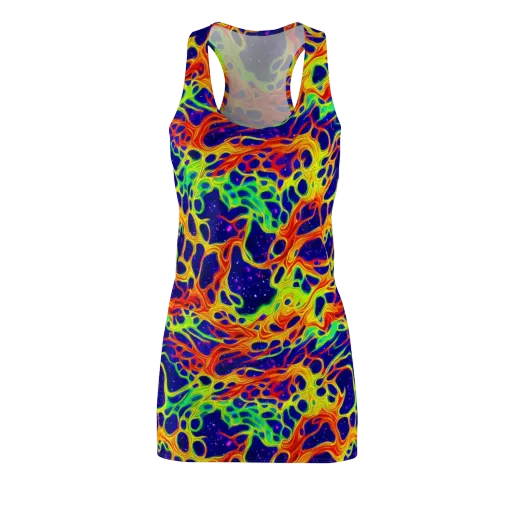 Radiant Organism on a Racerback Dress
