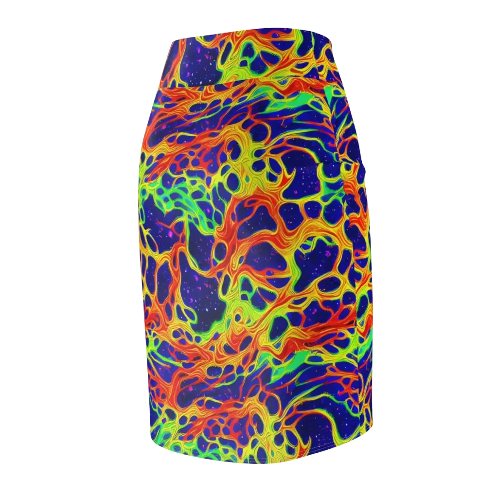Radiant Organism on Pencil Skirt — Back Side