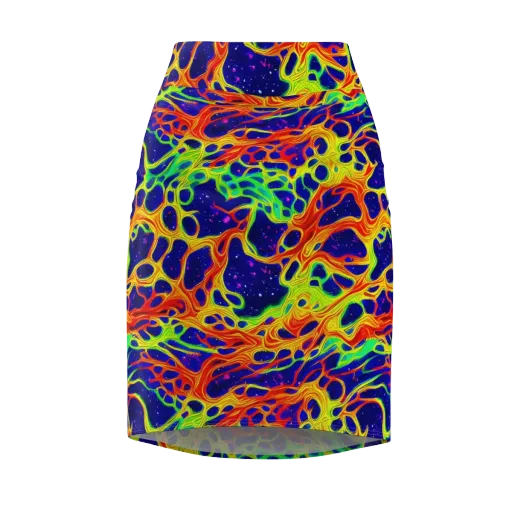 Radiant Organism on a Pencil Skirt