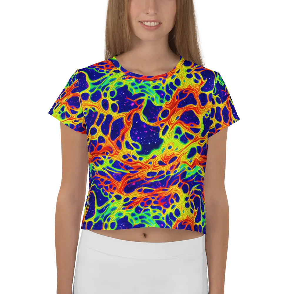 Radiant Organism on Crop Tee — Front