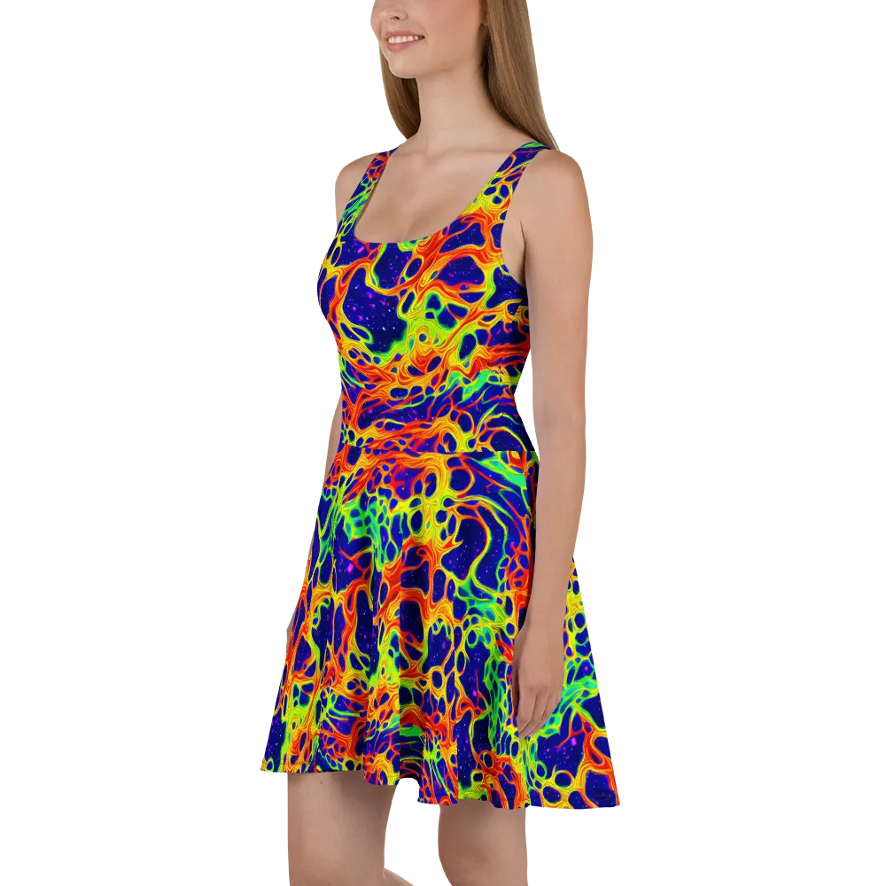 Radiant Organism on Skater Dress — Left