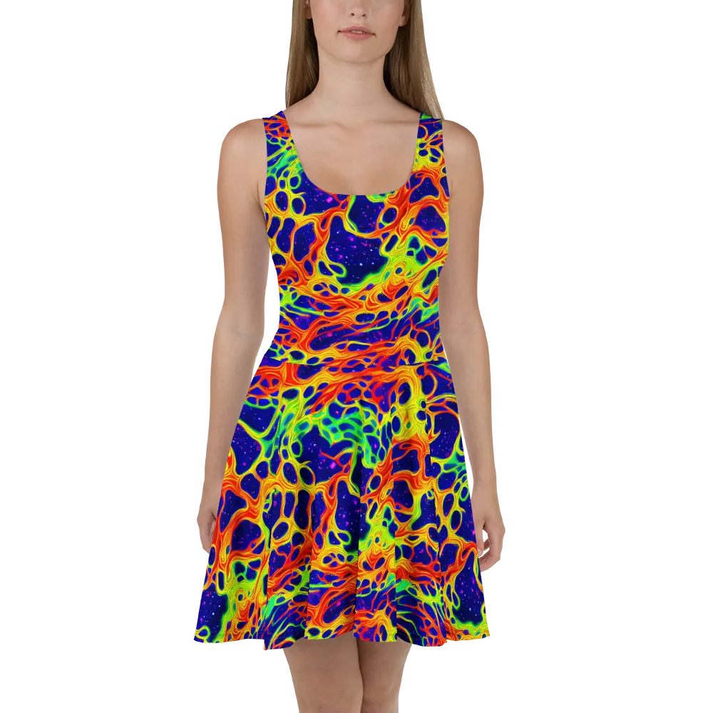 Radiant Organism on Skater Dress — Front