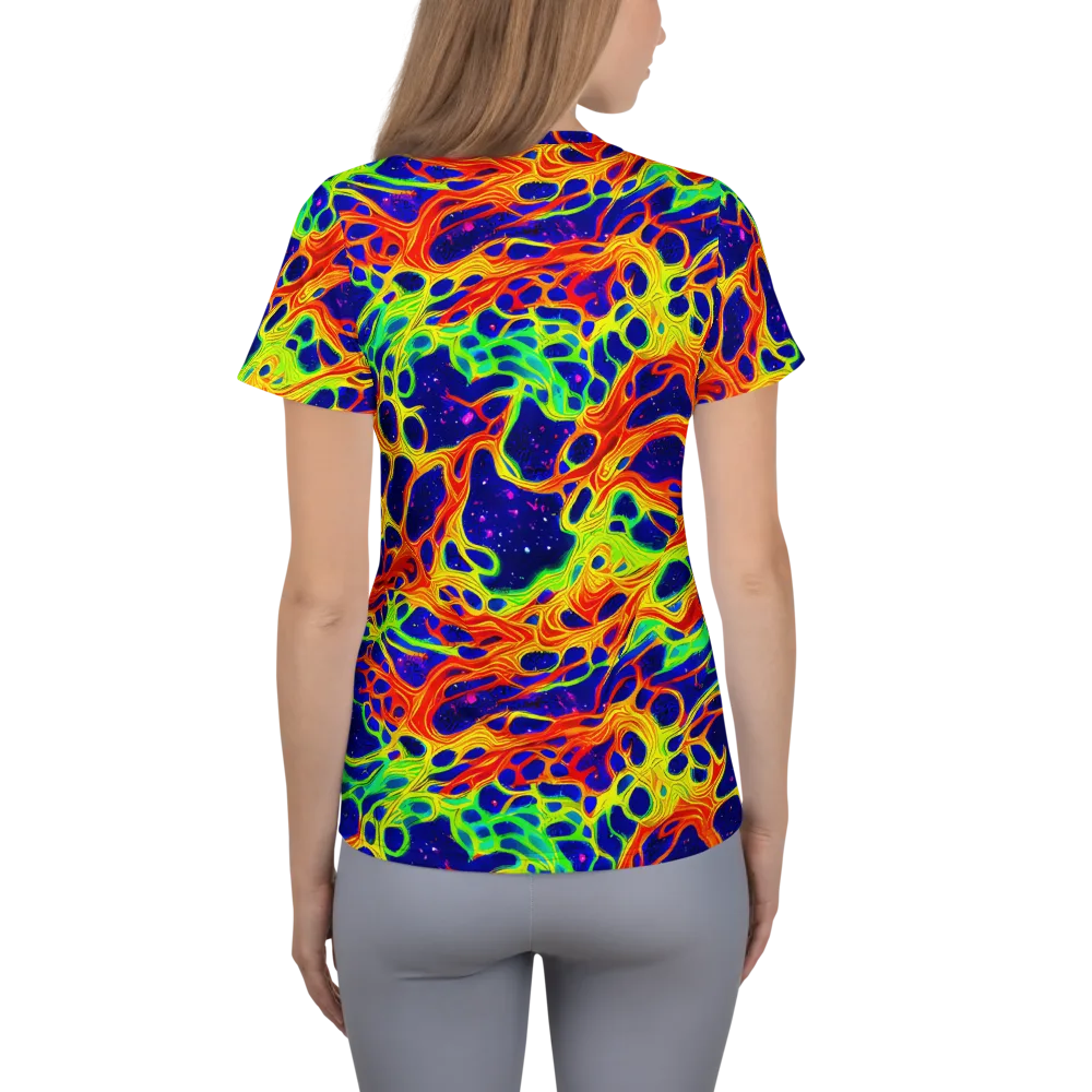 Radiant Organism on Women's Athletic T-Shirt — Back