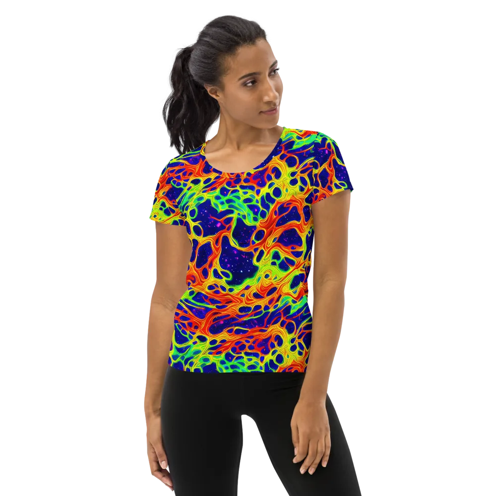 Radiant Organism on Women's Athletic T-Shirt — Front