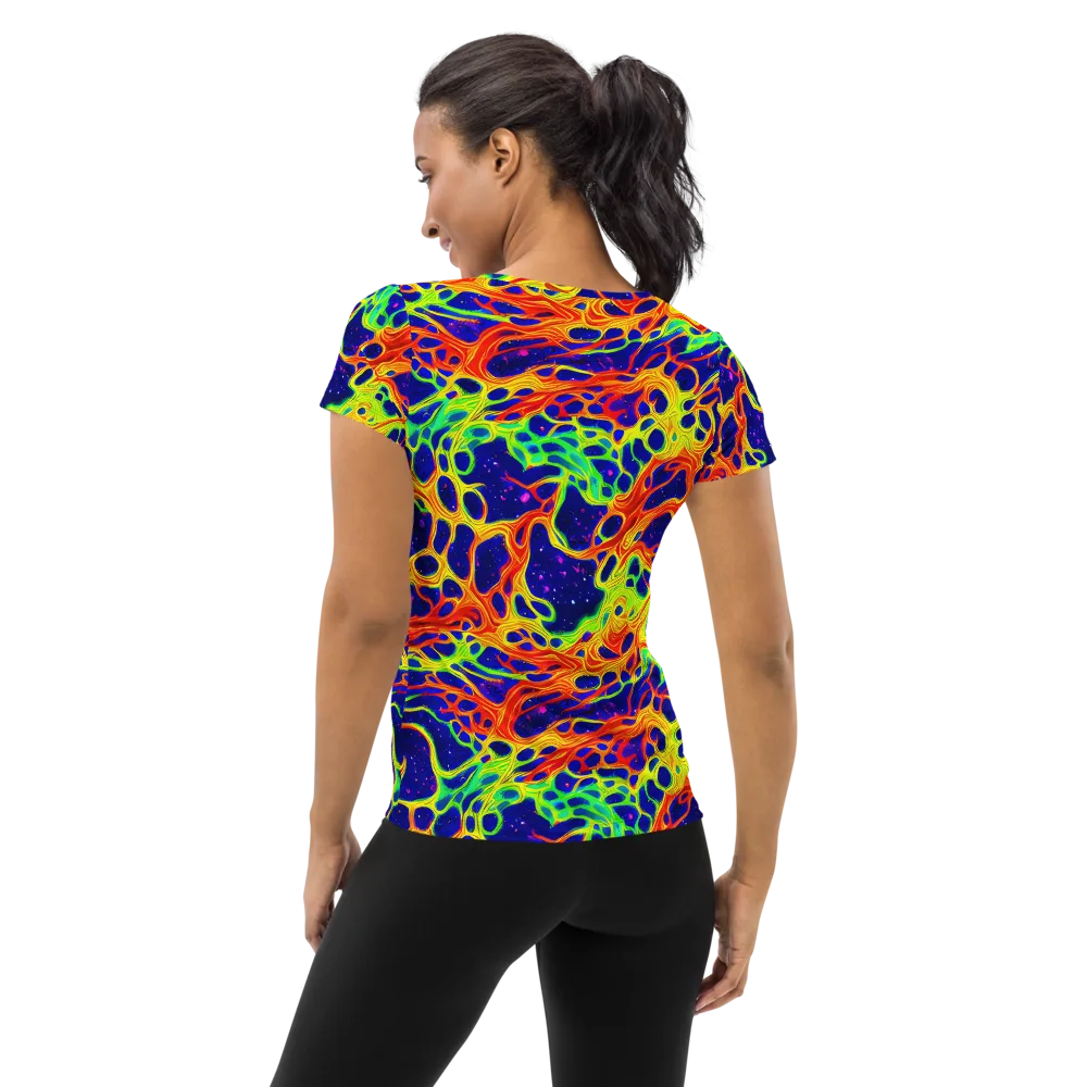 Radiant Organism on Women's Athletic T-Shirt — Back