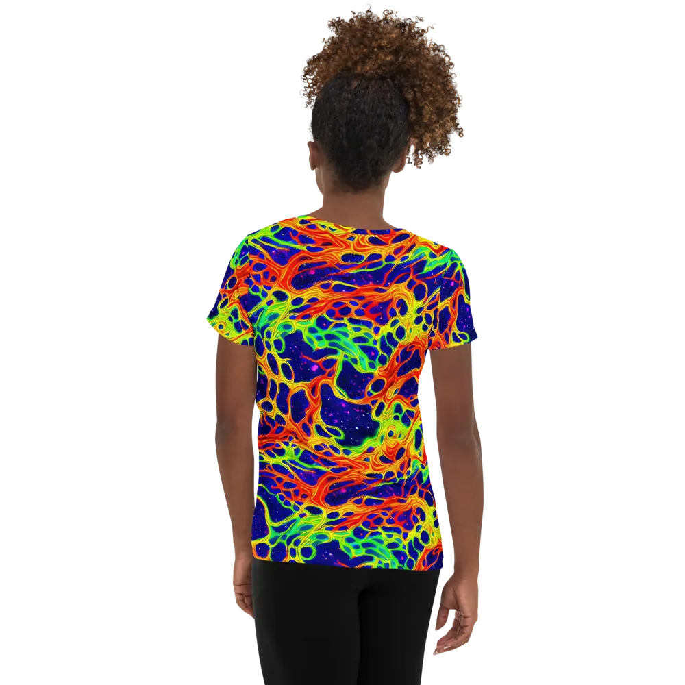 Radiant Organism on Women's Athletic T-Shirt — Back