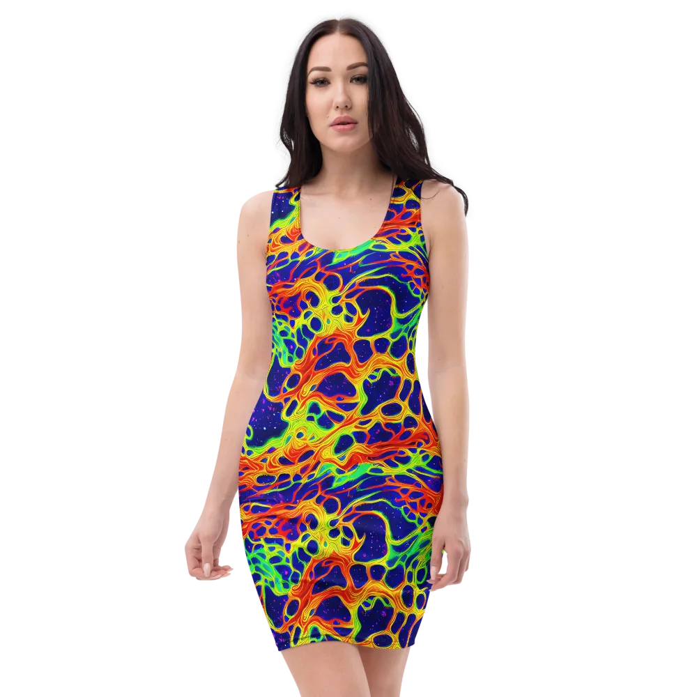 Radiant Organism on Bodycon Dress — Front