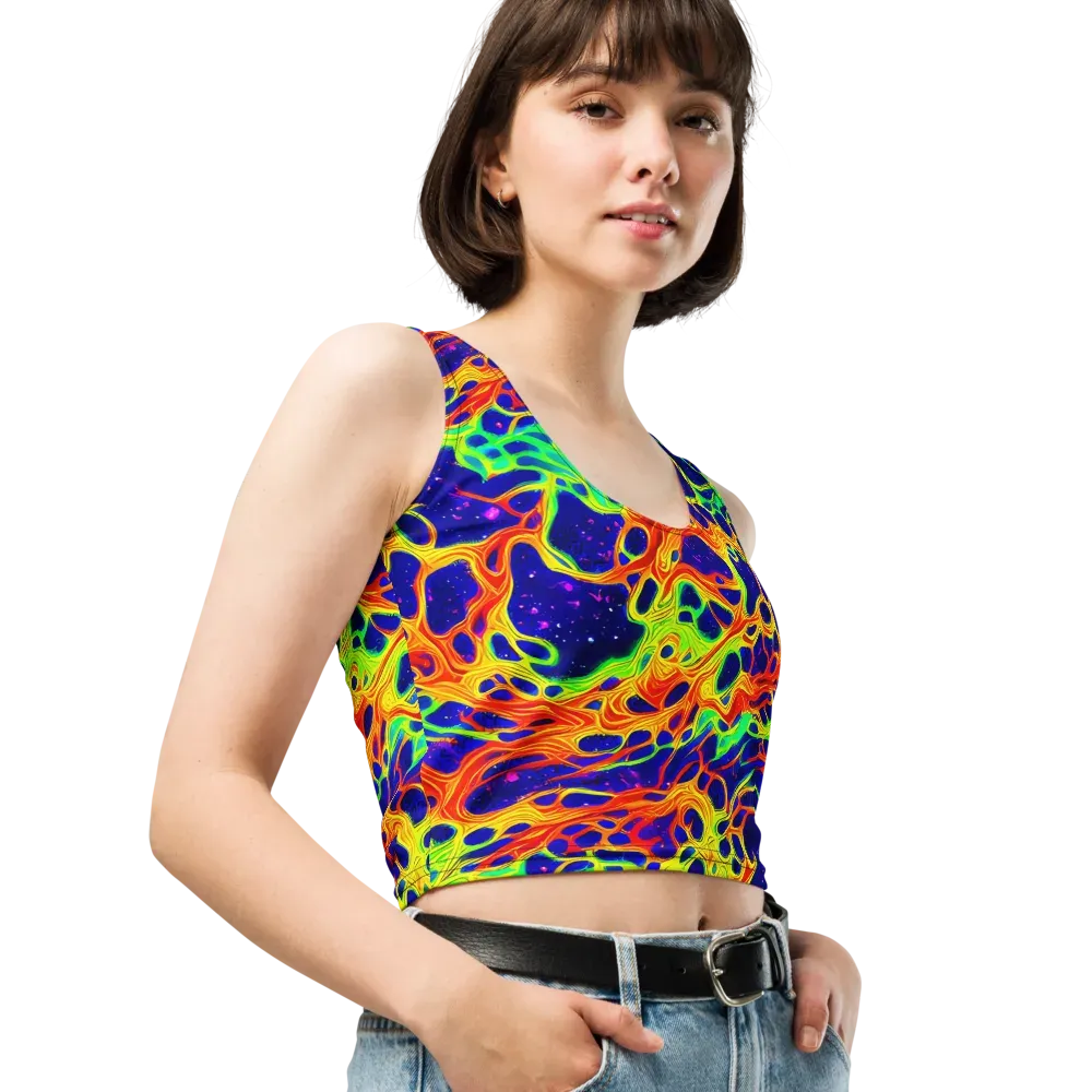 Radiant Organism on Crop Top — Right Front