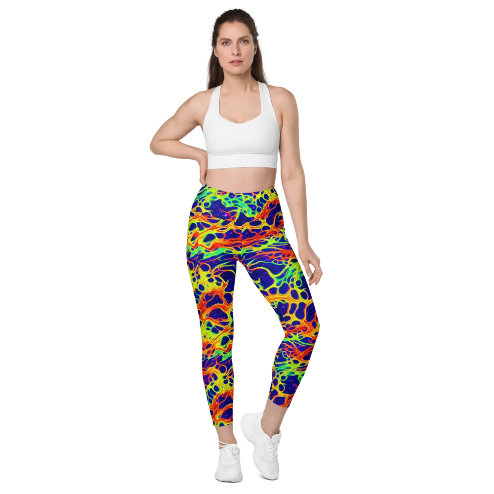 Radiant Organism on Leggings with Pockets — Front