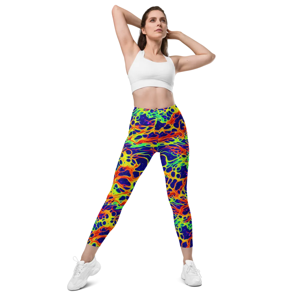 Radiant Organism on Leggings with Pockets — Front