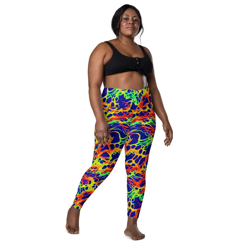 Radiant Organism on Leggings with Pockets — Front