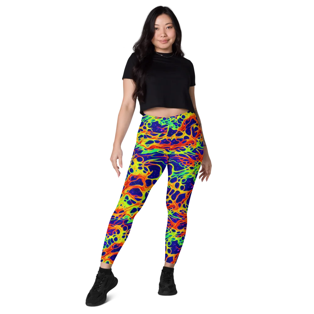 Radiant Organism on Leggings with Pockets — Front