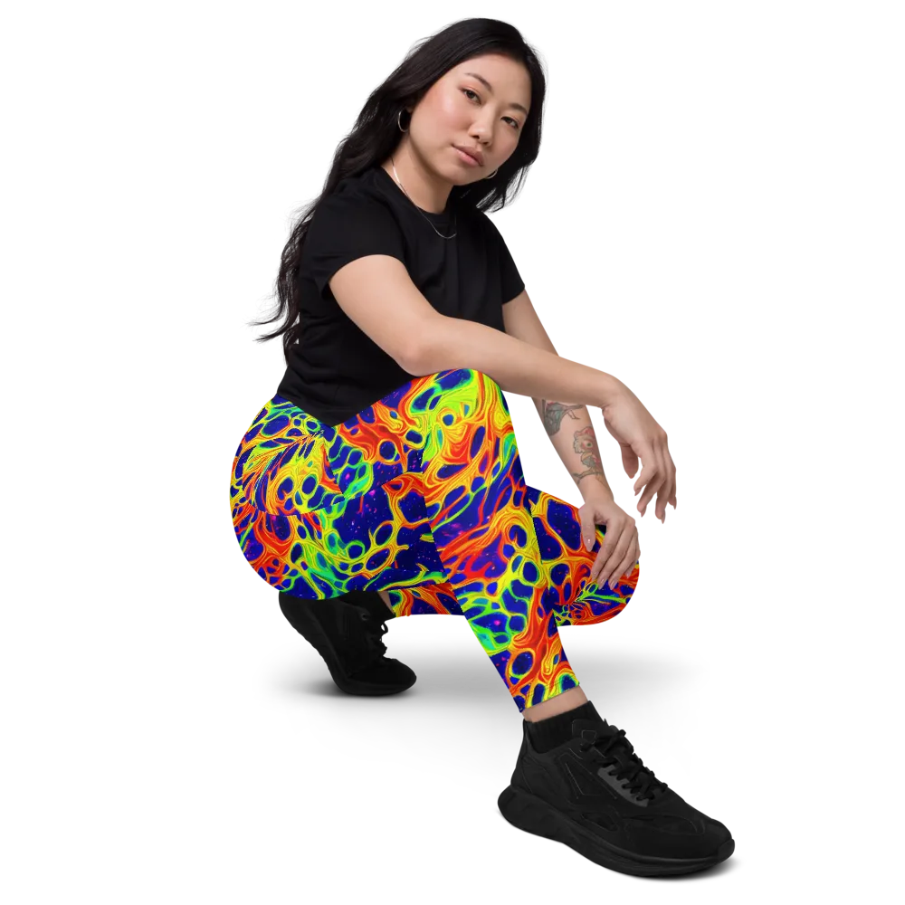 Radiant Organism on Leggings with Pockets — Right Front