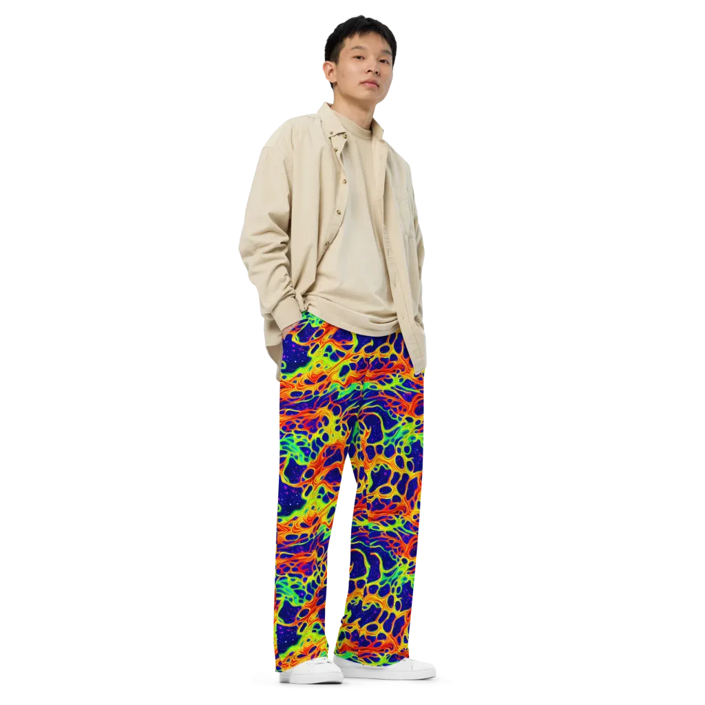 Radiant Organism on Wide-Leg Pants — Right Front