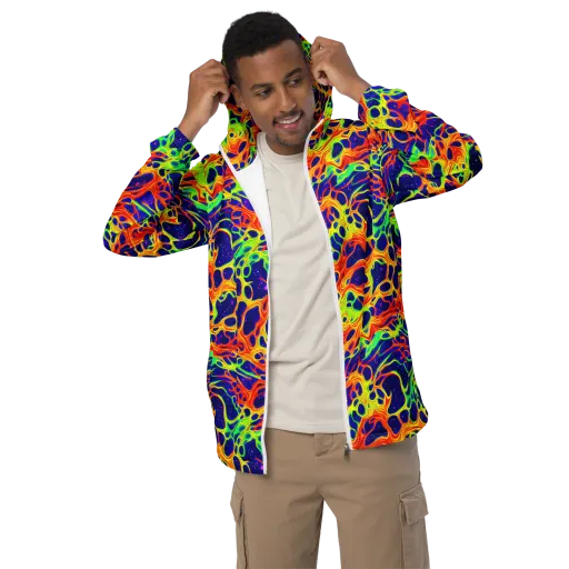Radiant Organism on a Men's Windbreaker