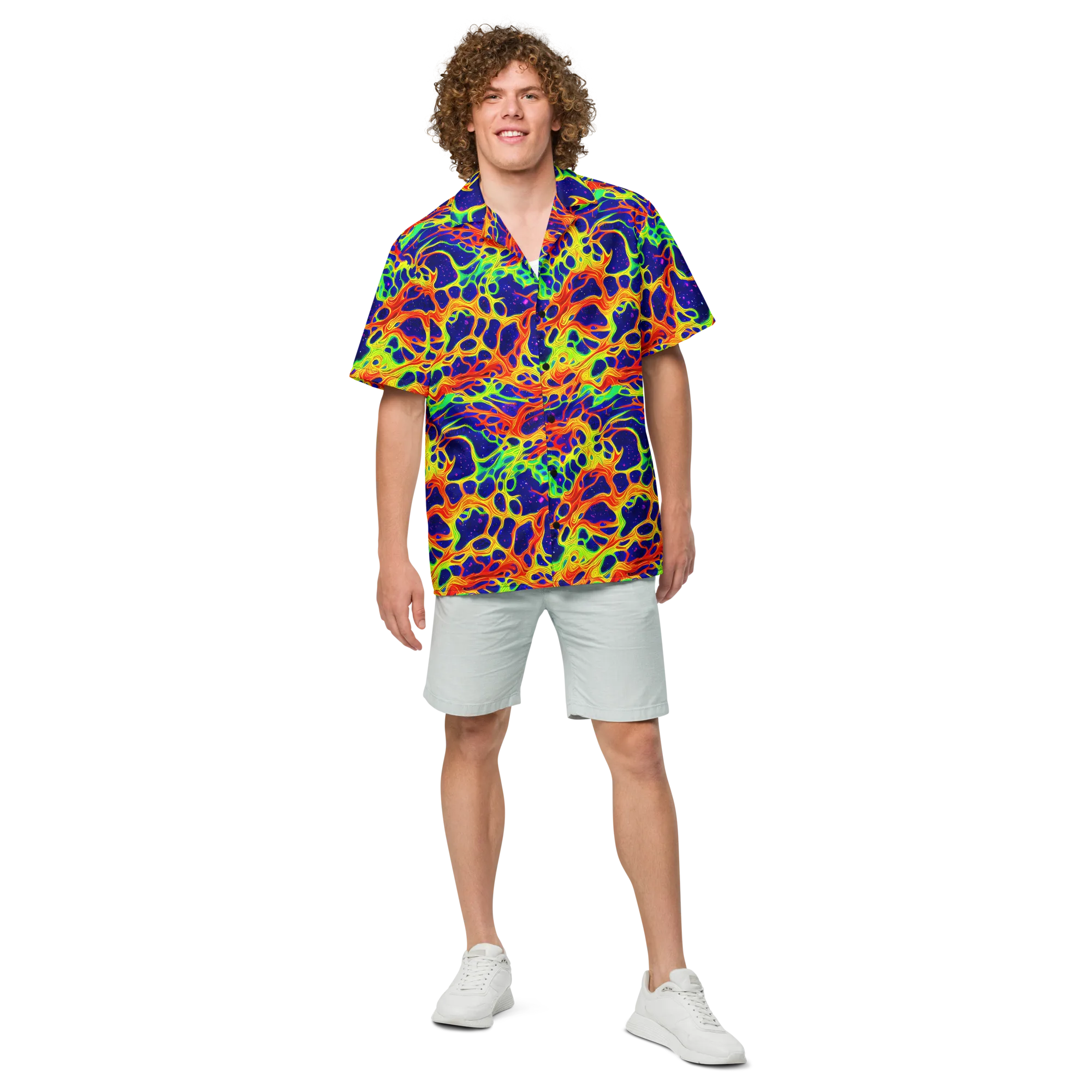 Radiant Organism on Button Shirt — Front