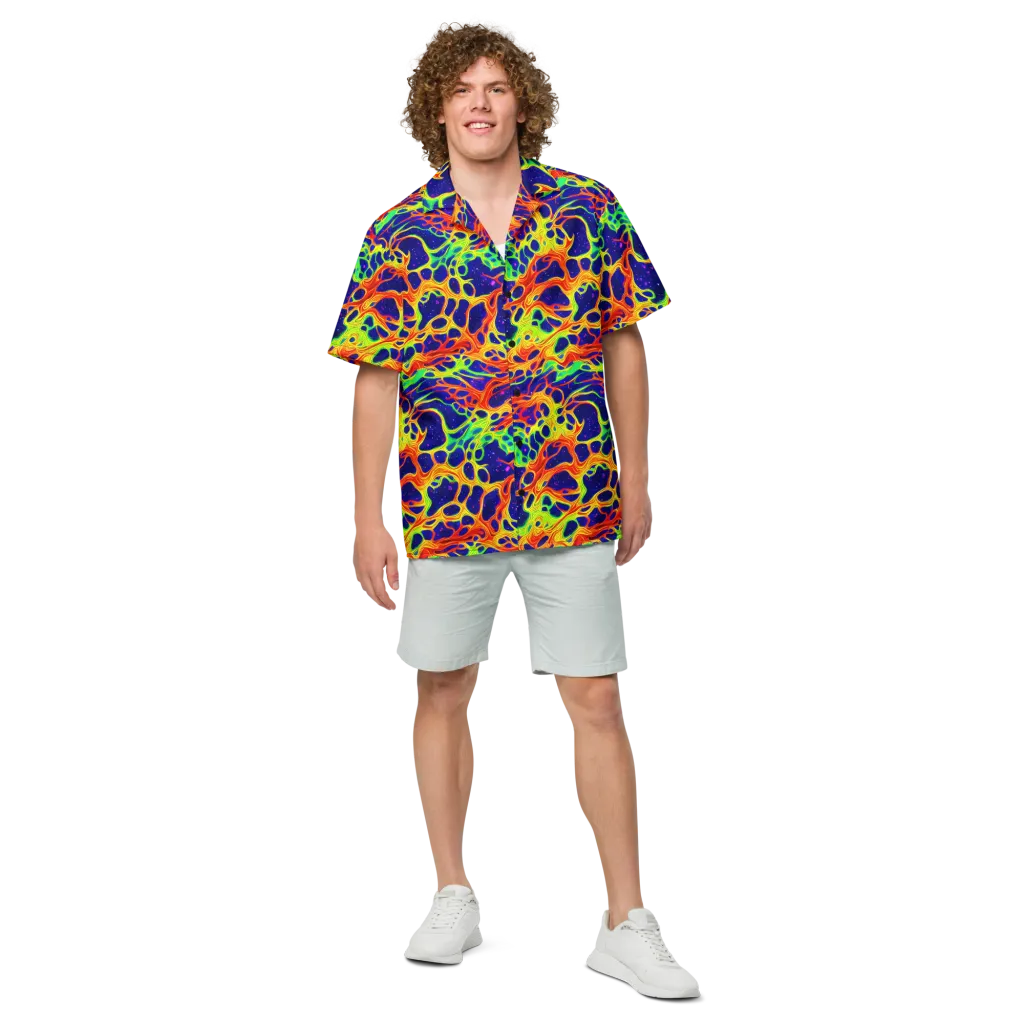 Radiant Organism on Button Shirt — Front