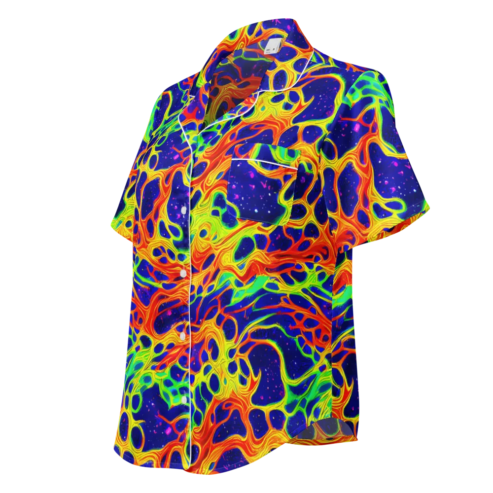 Radiant Organism on Women's Short Sleeve Pajama Top — Left Front