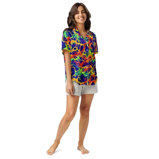 Radiant Organism on a Women's Short Sleeve Pajama Top