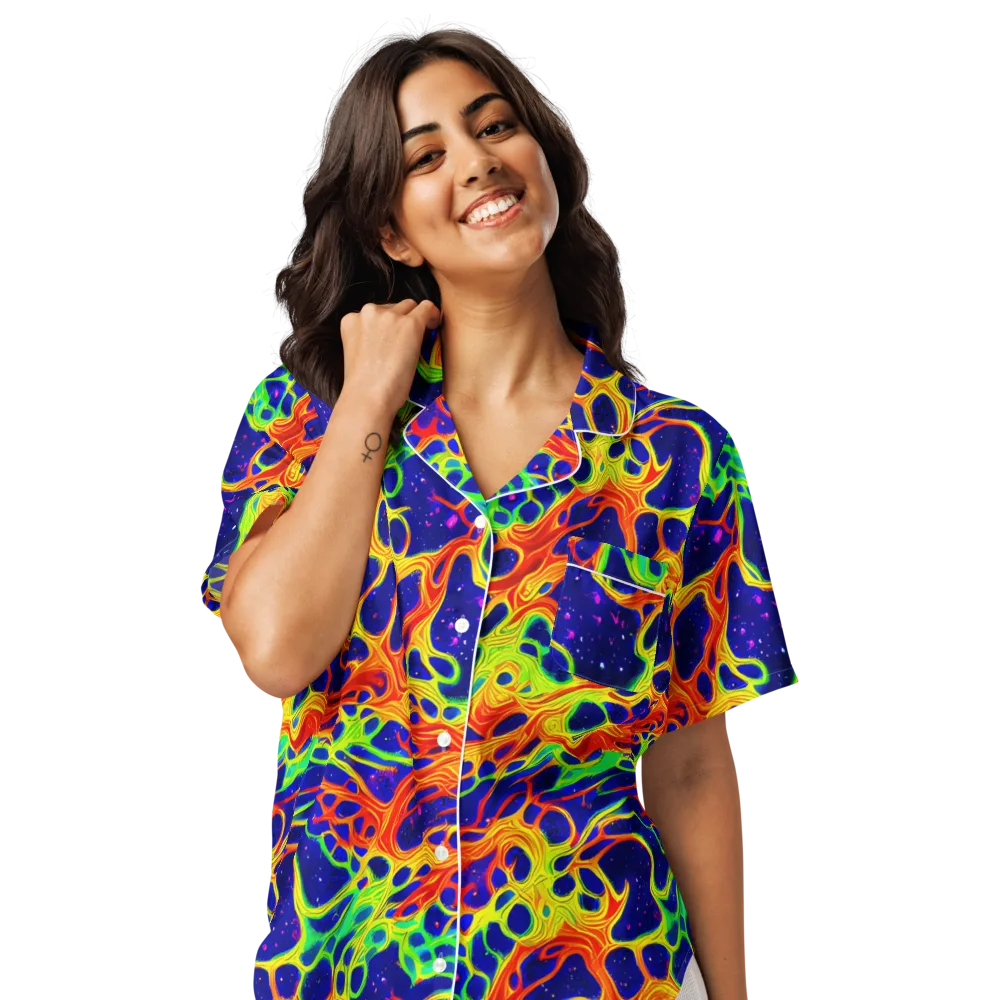 Radiant Organism on Women's Short Sleeve Pajama Top — Front