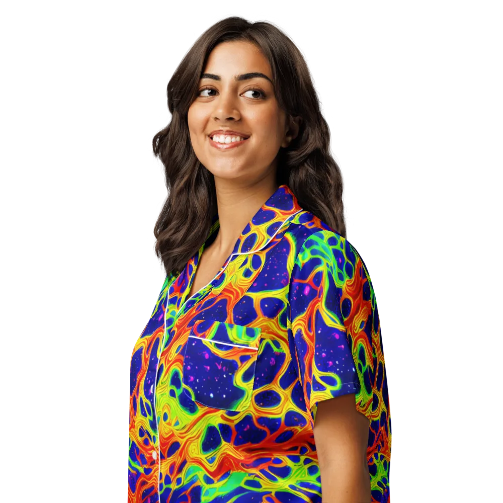 Radiant Organism on Women's Short Sleeve Pajama Top — Left Front