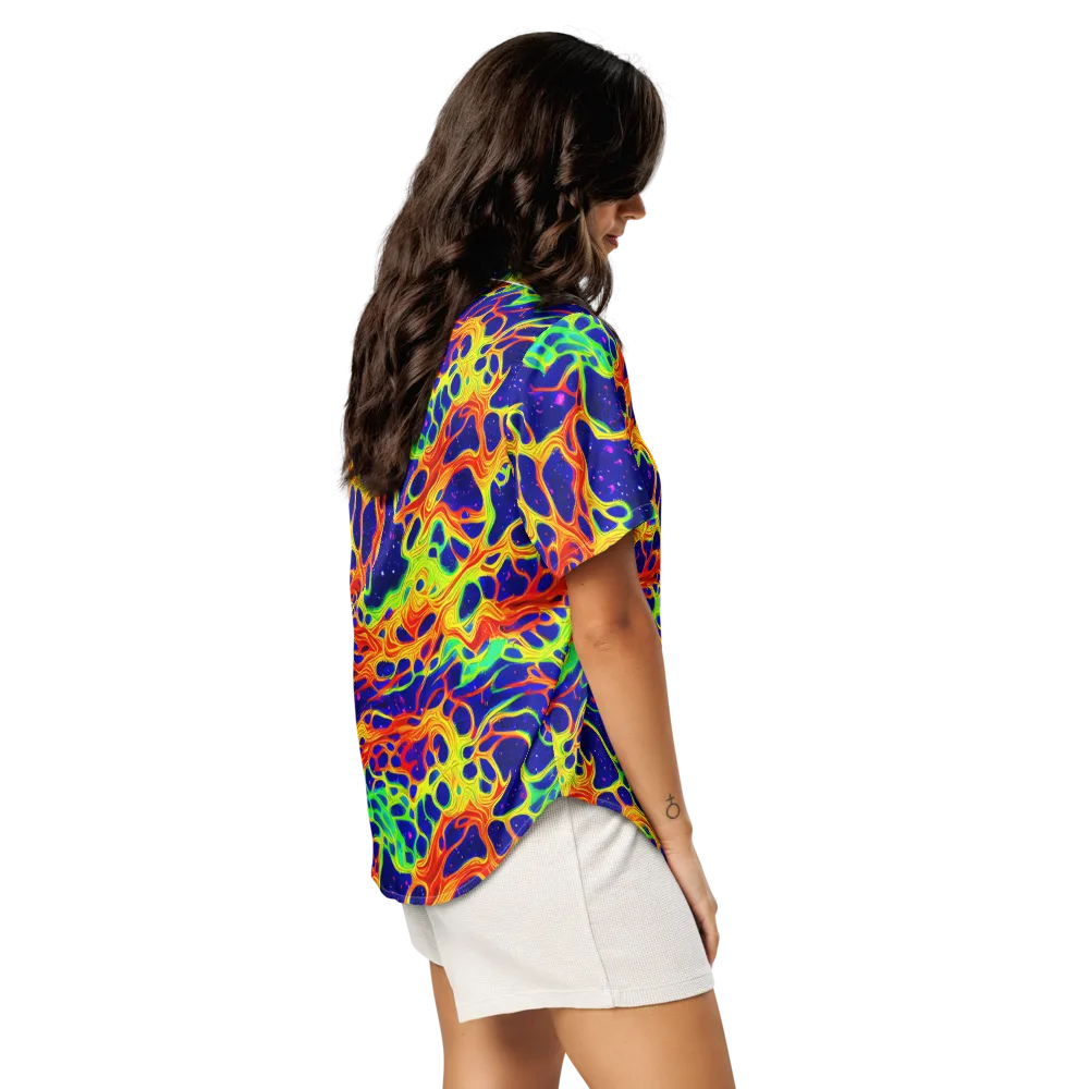 Radiant Organism on Women's Short Sleeve Pajama Top — Right Back