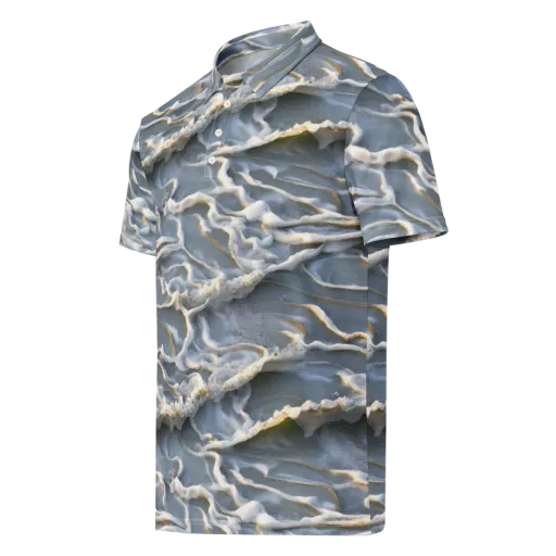 Frosted Tide on a Men's Slim Fit Polo Shirt