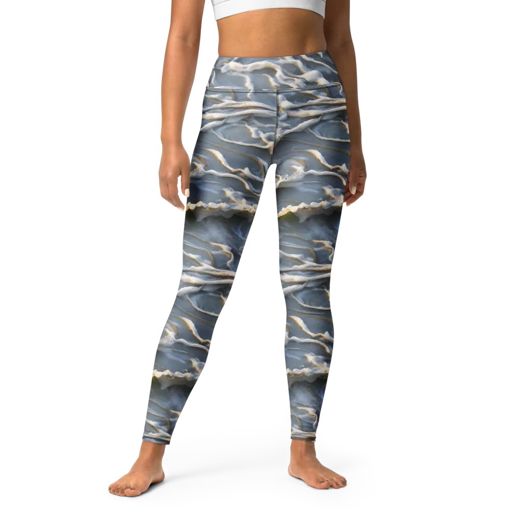 Frosted Tide on Yoga Leggings — Front