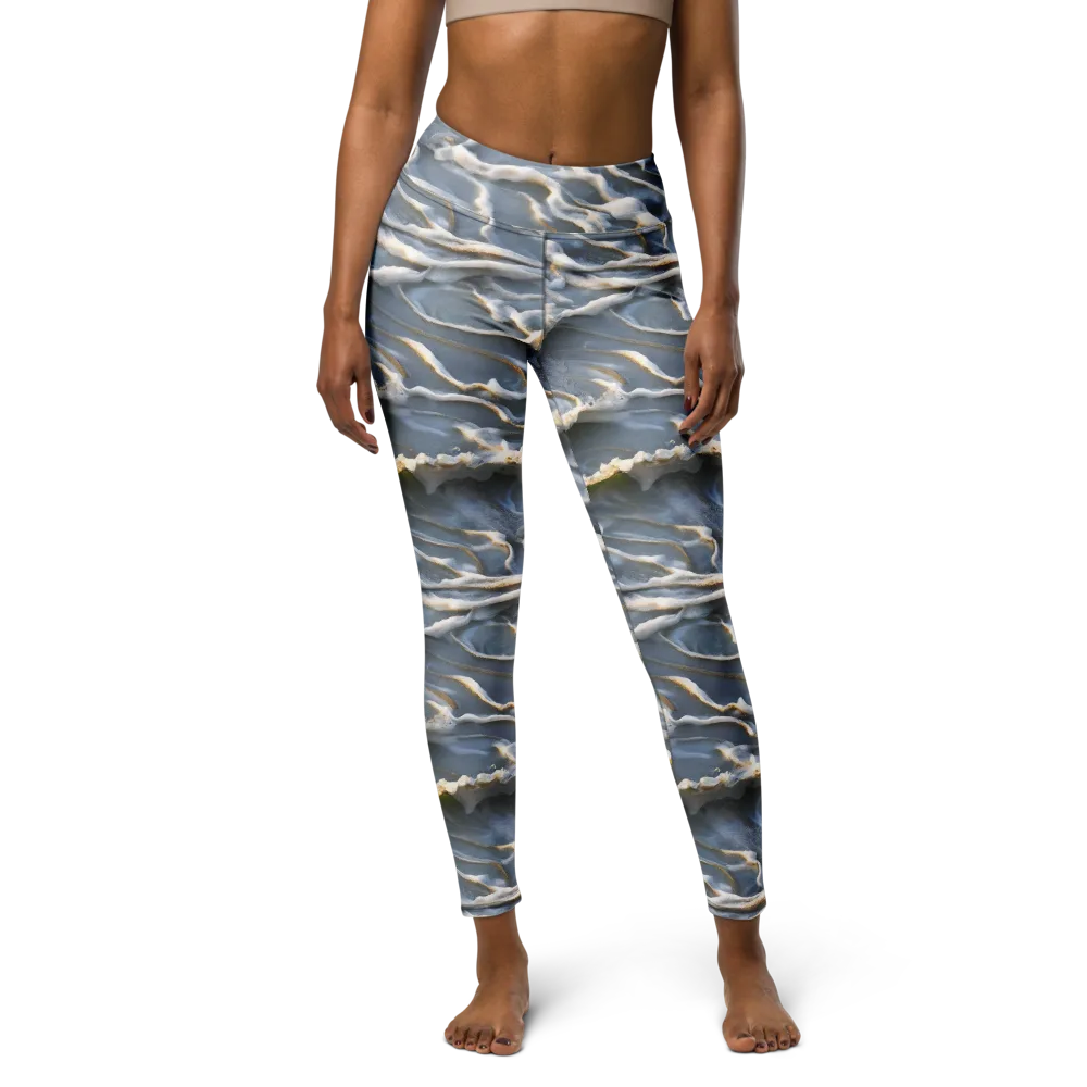 Frosted Tide on Yoga Leggings — Front