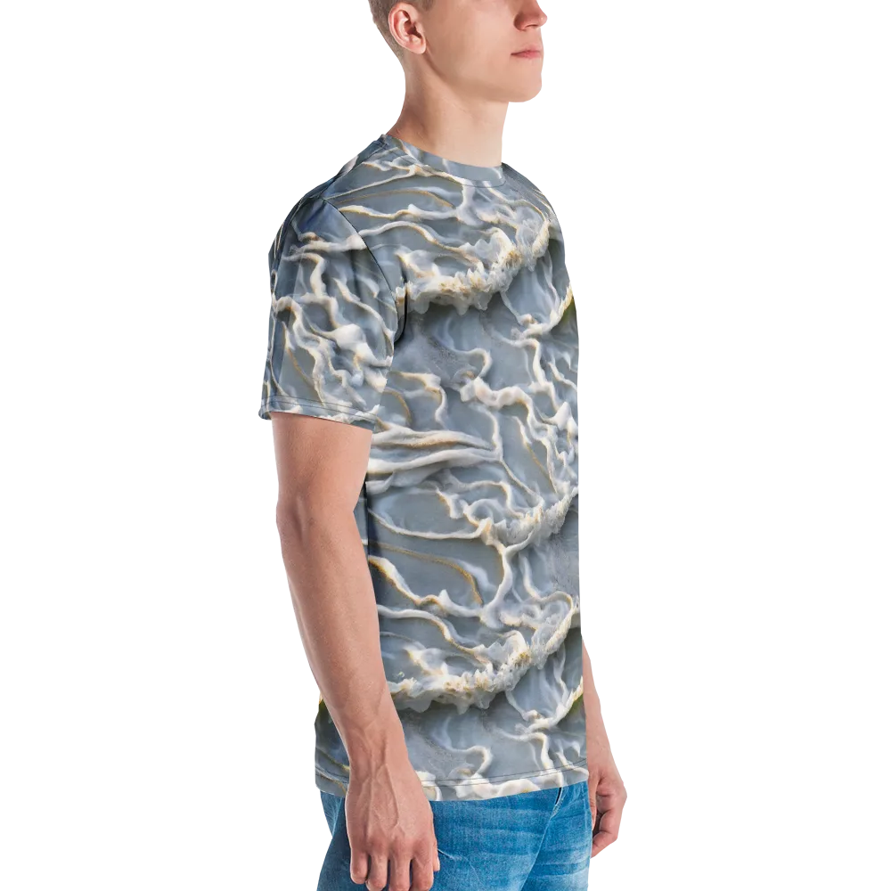 Frosted Tide on Men's Crew Neck T-Shirt — Right