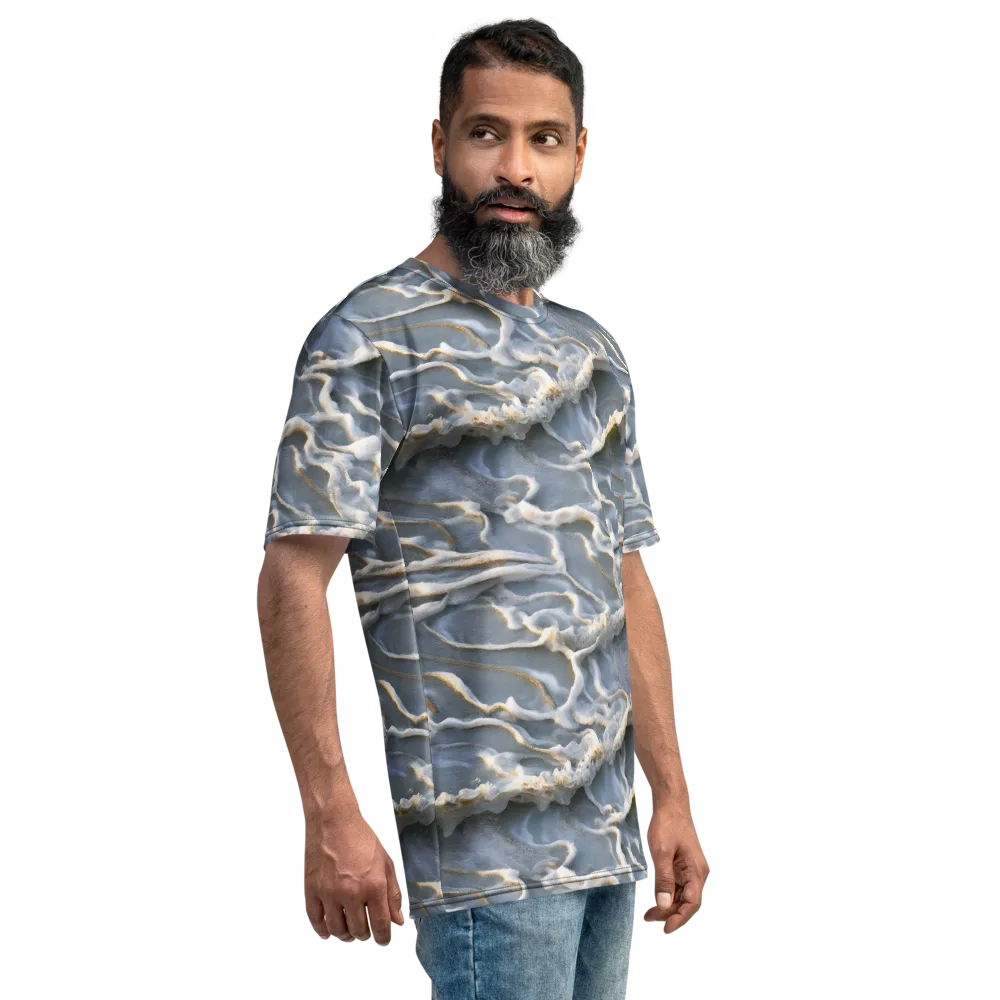 Frosted Tide on Men's Crew Neck T-Shirt — Right