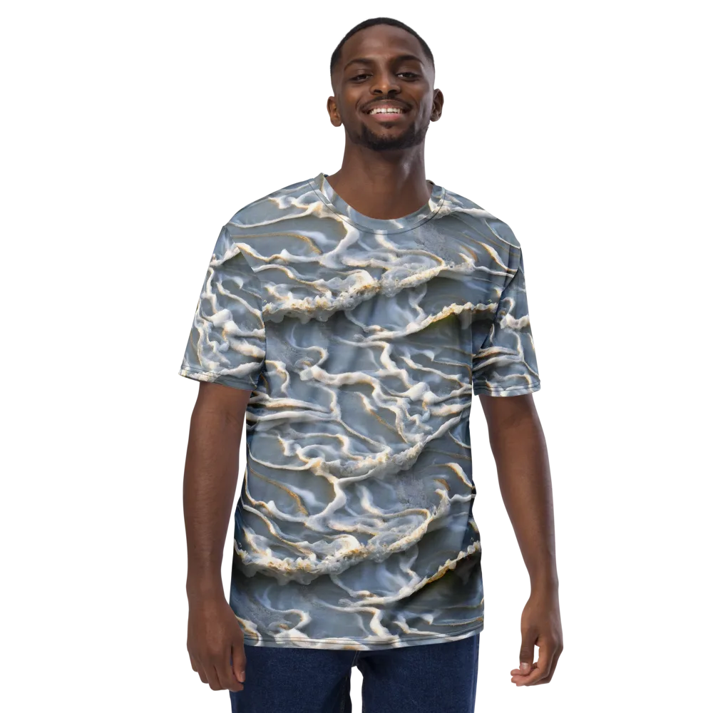 Frosted Tide on Men's Crew Neck T-Shirt — Front