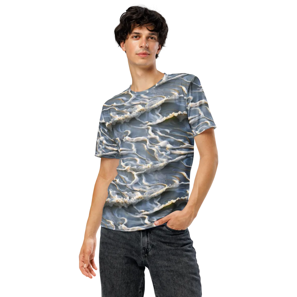 Frosted Tide on Men's Crew Neck T-Shirt — Front