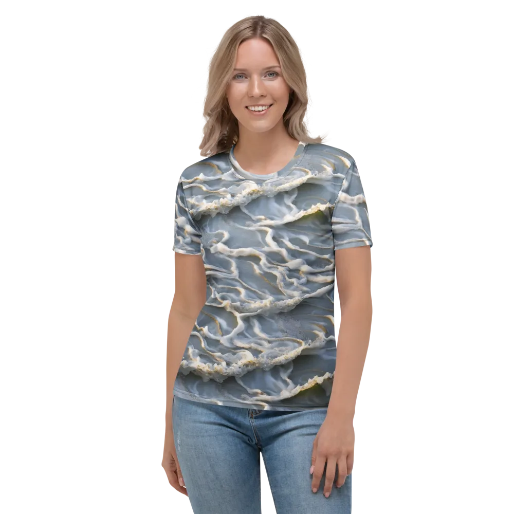 Frosted Tide on Women's Crew Neck T-Shirt — Front