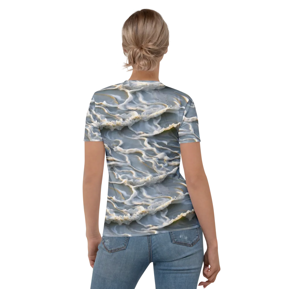 Frosted Tide on Women's Crew Neck T-Shirt — Back