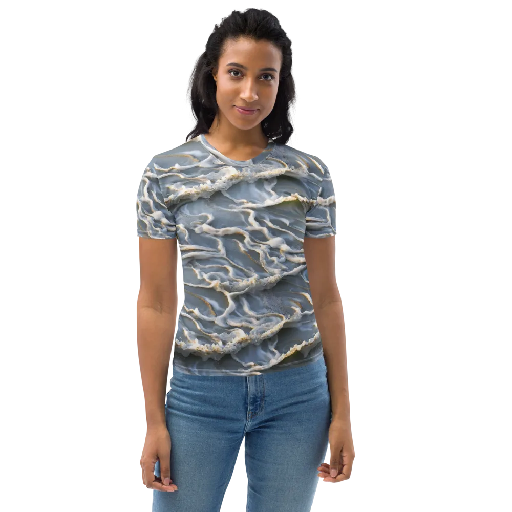 Frosted Tide on Women's Crew Neck T-Shirt — Front