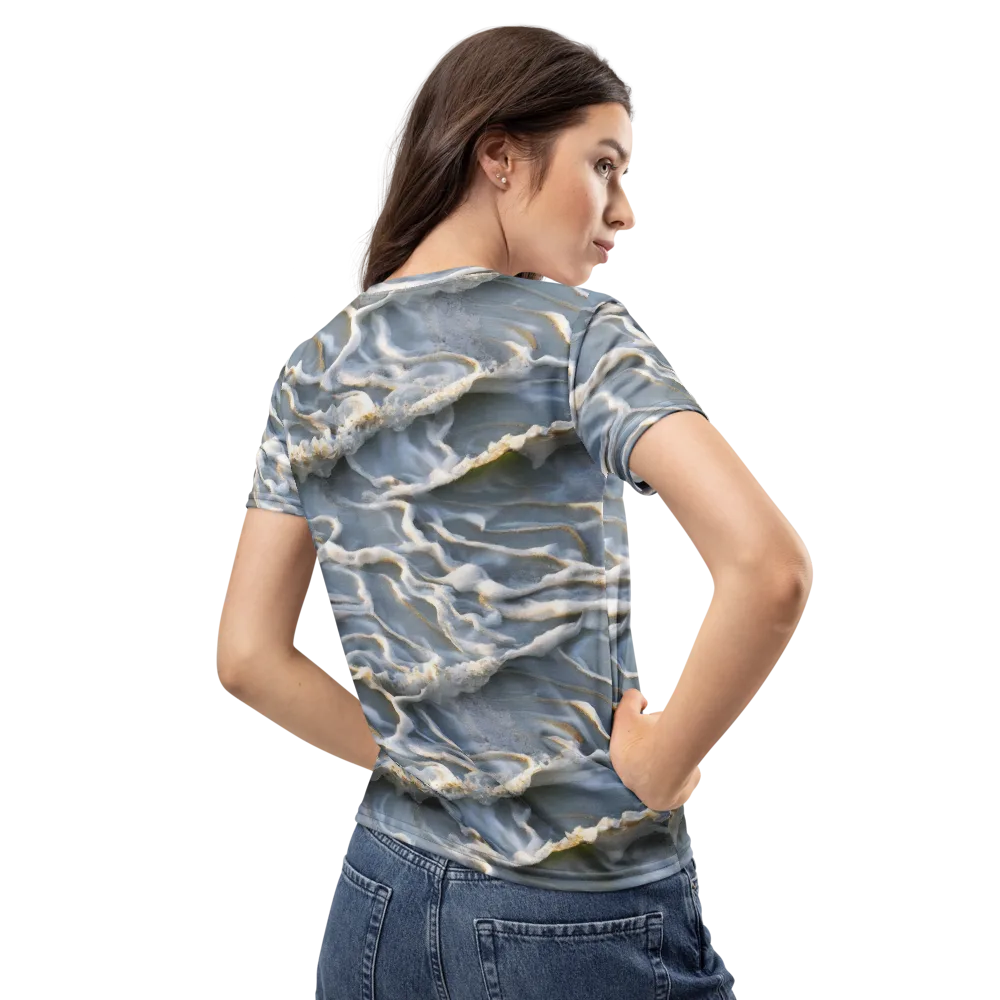 Frosted Tide on Women's Crew Neck T-Shirt — Back