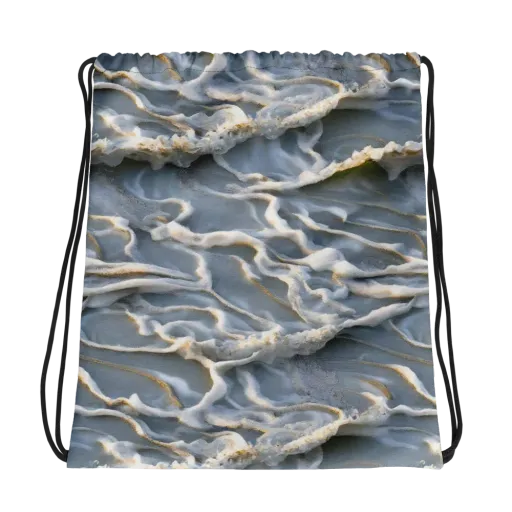Frosted Tide on a Drawstring Bag