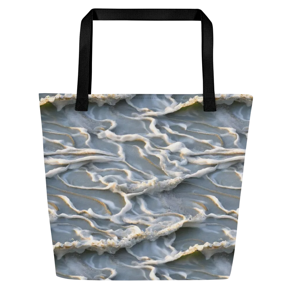 Frosted Tide on Large Tote Bag W/ Pocket — Front