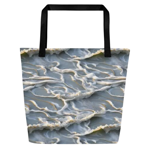 Frosted Tide on a Large Tote Bag W/ Pocket