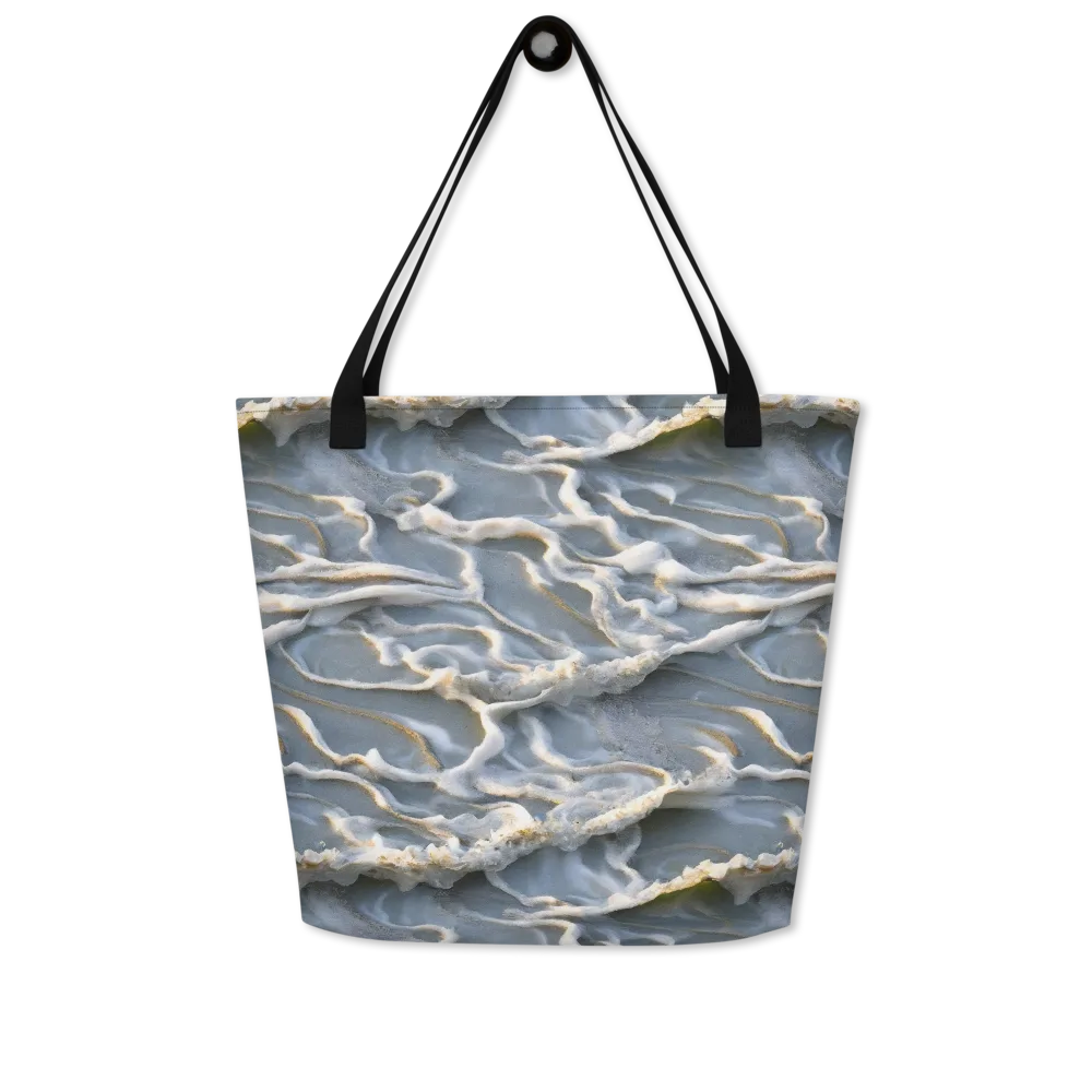 Frosted Tide on Large Tote Bag W/ Pocket — Front