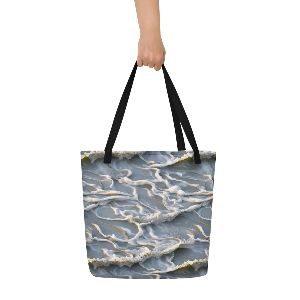 Frosted Tide on Large Tote Bag W/ Pocket — Front